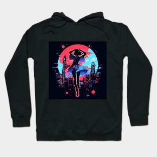 girl dancing night Hoodie